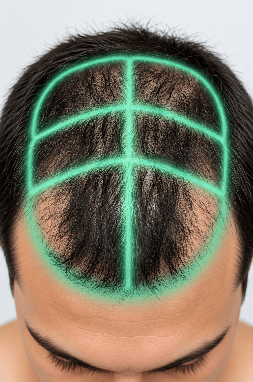 Hairline planning before treatment